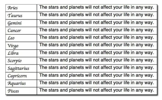Enda riktiga horoskopet